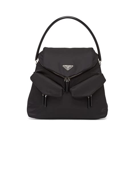 signaux prada|Prada Signaux nylon and leather hobo bag.